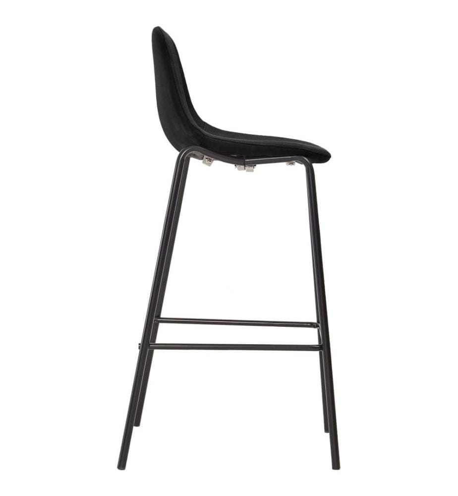 Barhocker 4 Stk. Schwarz Stoff