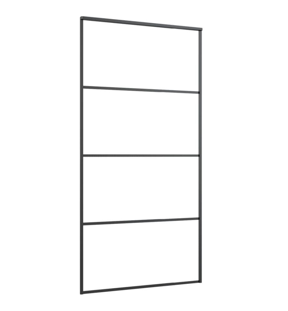 Schiebetür mit Beschlag 102,5x205 cm ESG-Glas & Aluminium