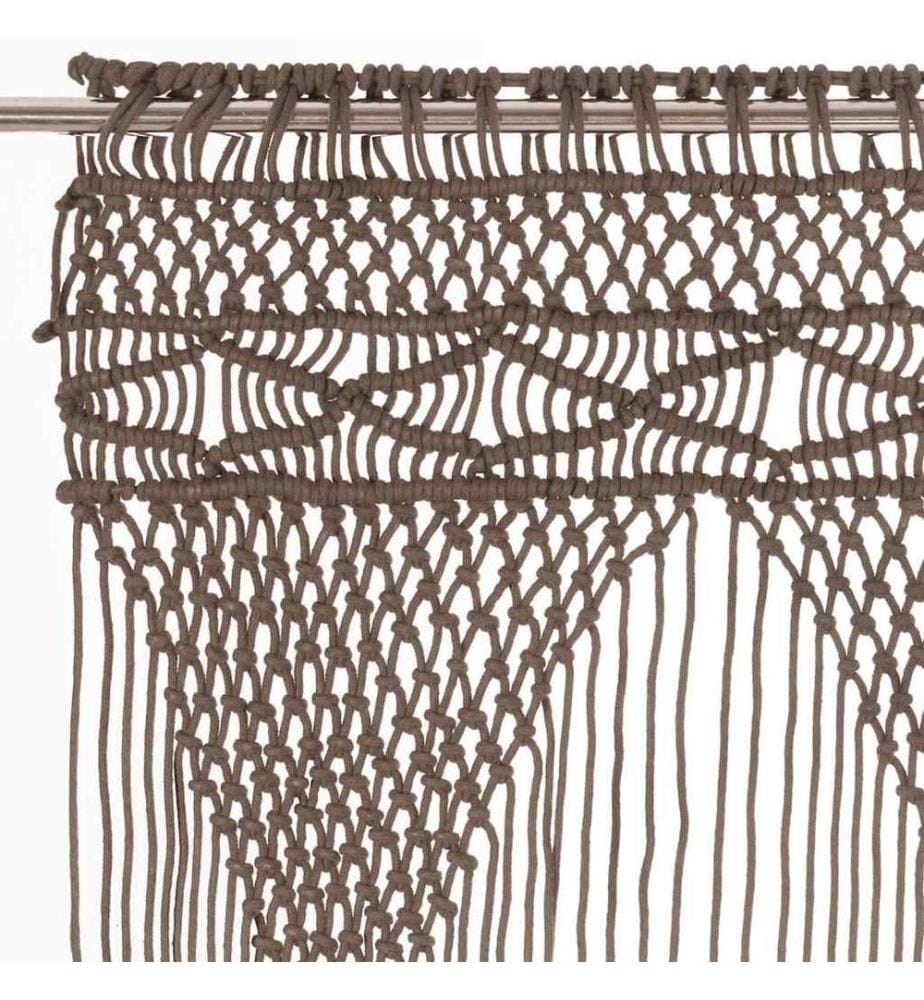 Makramee Vorhang Taupe 140x240 cm Baumwolle