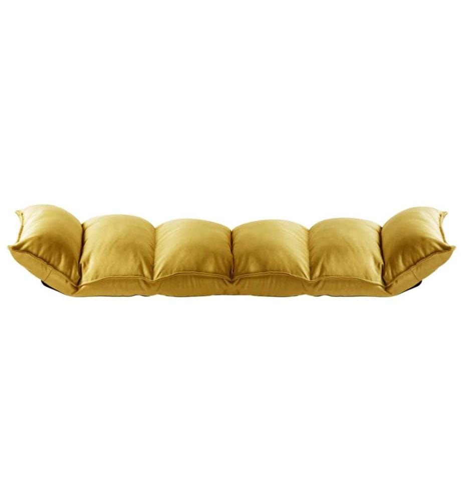 Chaise pliable de sol Jaune moutarde Tissu
