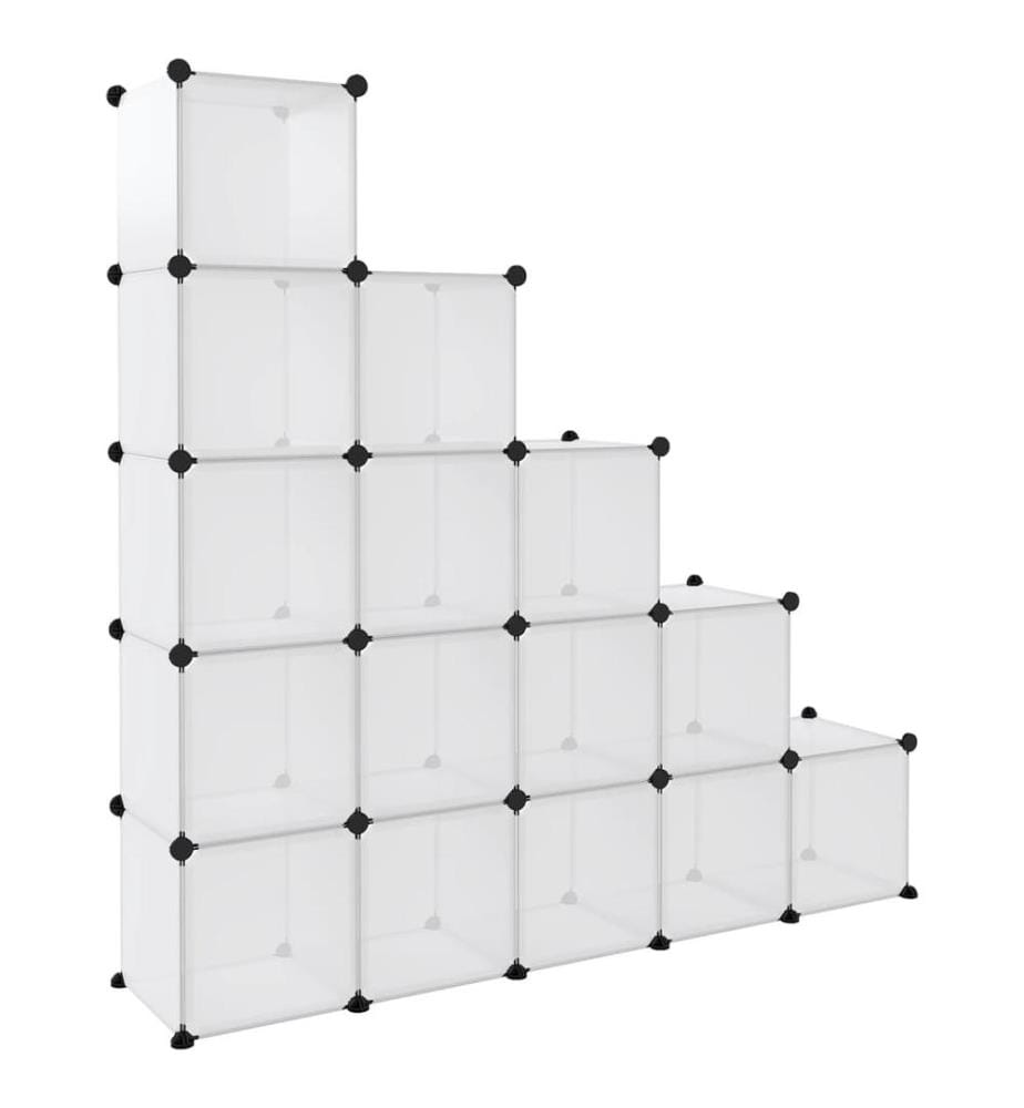 Regalsystem mit 15 Würfeln Transparent PP
