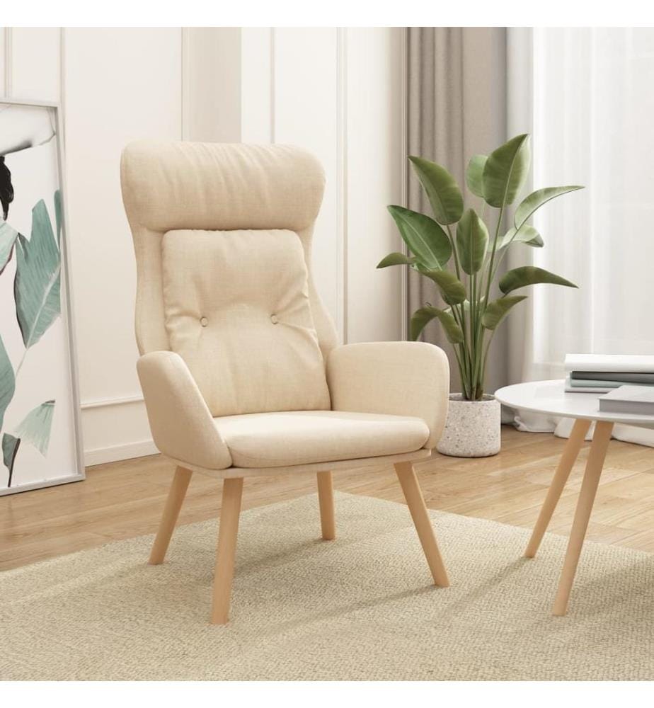 Relaxsessel Creme Stoff