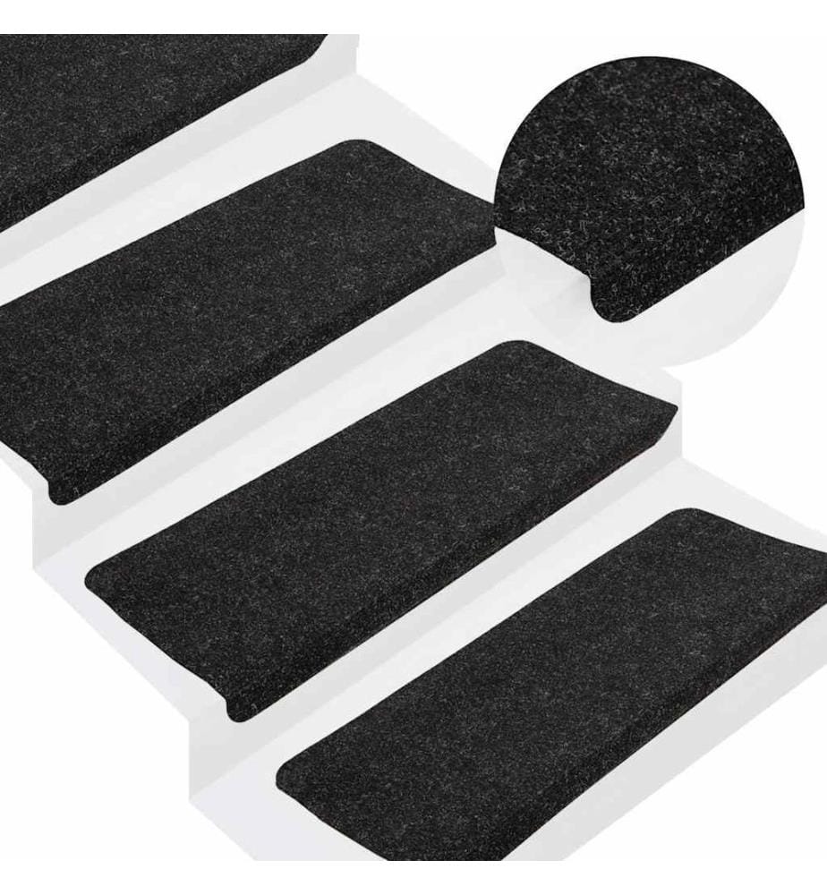 Stufenmatten Selbstklebend 15 Stk. 65x24,5x3,5 cm Anthrazit