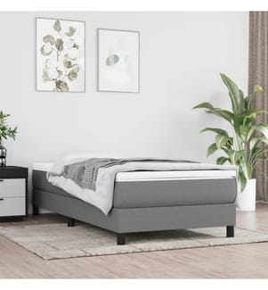 Matelas de lit à ressorts ensachés Gris foncé 100x200x20 cm