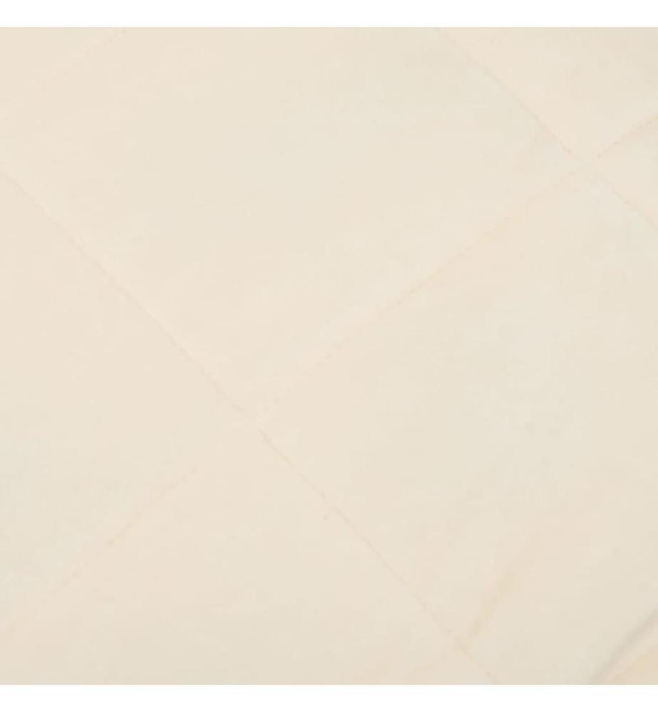 Gewichtsdecke Hellcreme 120x180 cm 9 kg Stoff