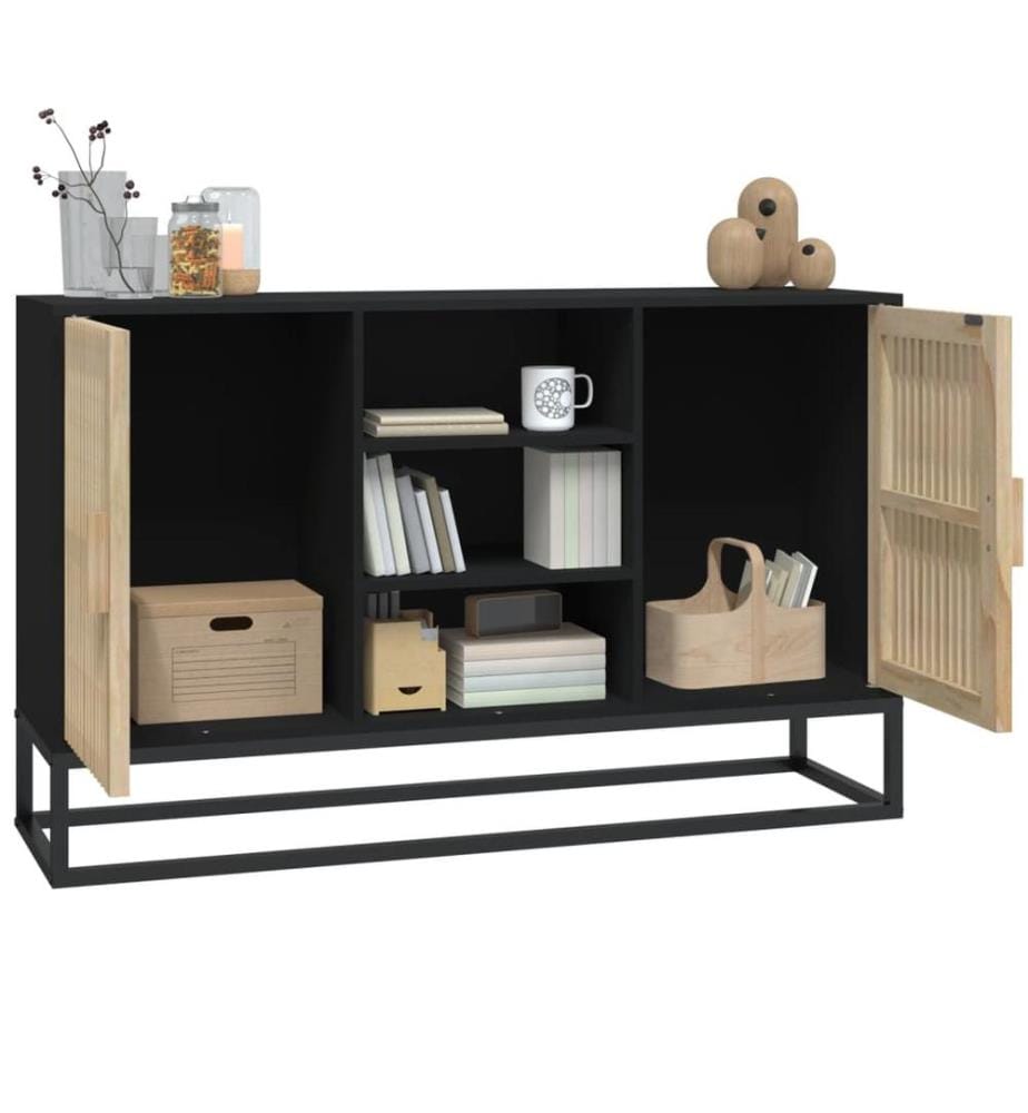 Sideboard Schwarz 105x30x65 cm Holzwerkstoff