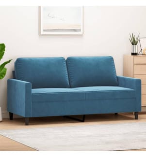 2-Sitzer-Sofa Blau 140 cm Samt