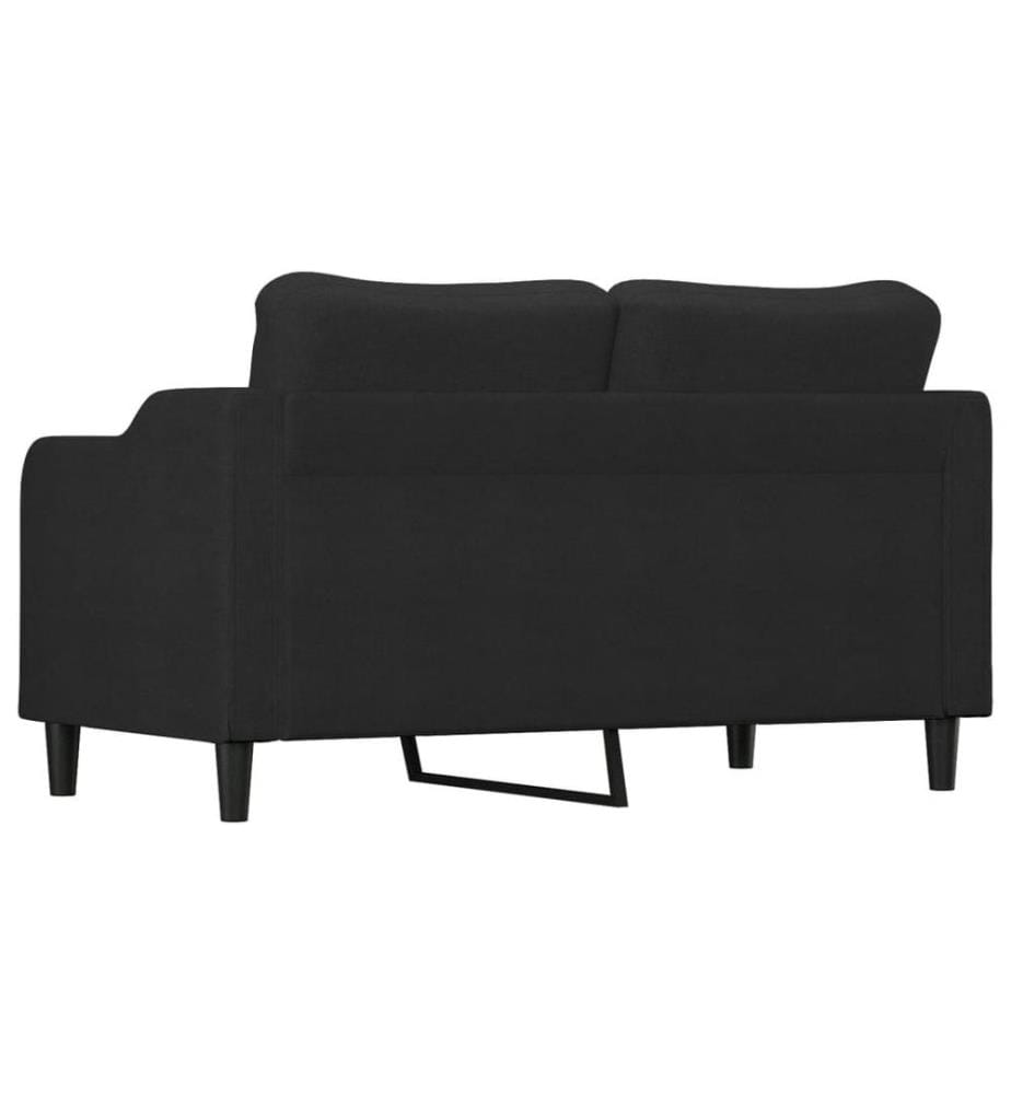 2-Sitzer-Sofa Schwarz 140 cm Stoff