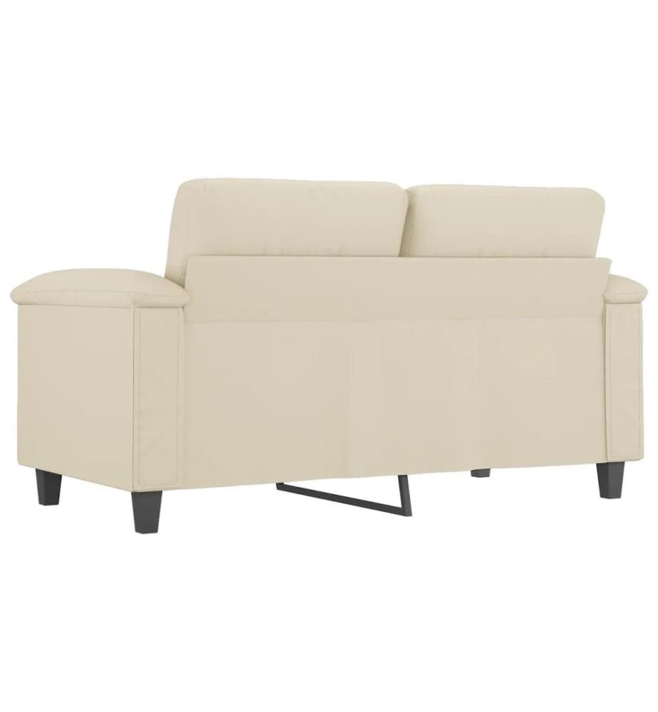 2-Sitzer-Sofa Creme 120 cm Kunstleder