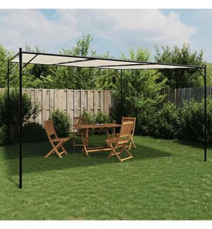 Pavillon Weiss 4x4 m 180 g/m² Stoff und Stahl