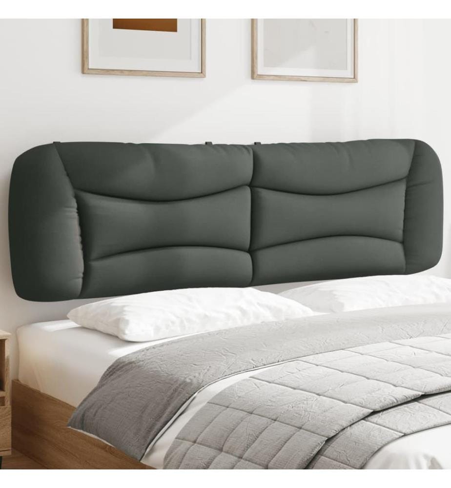 Kopfteil-Kissen "Hvar" Dunkelgrau 180 cm Stoff