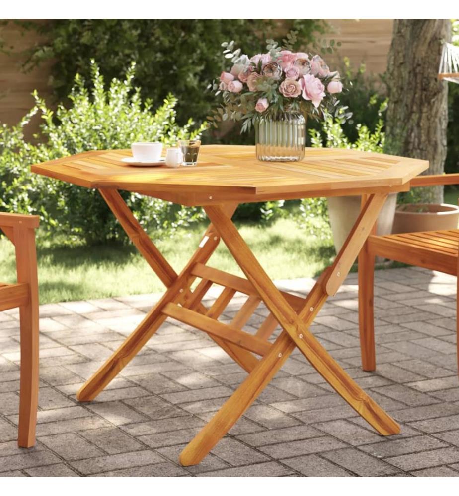 Gartentisch Klappbar Ø110x75 cm Massivholz Akazie