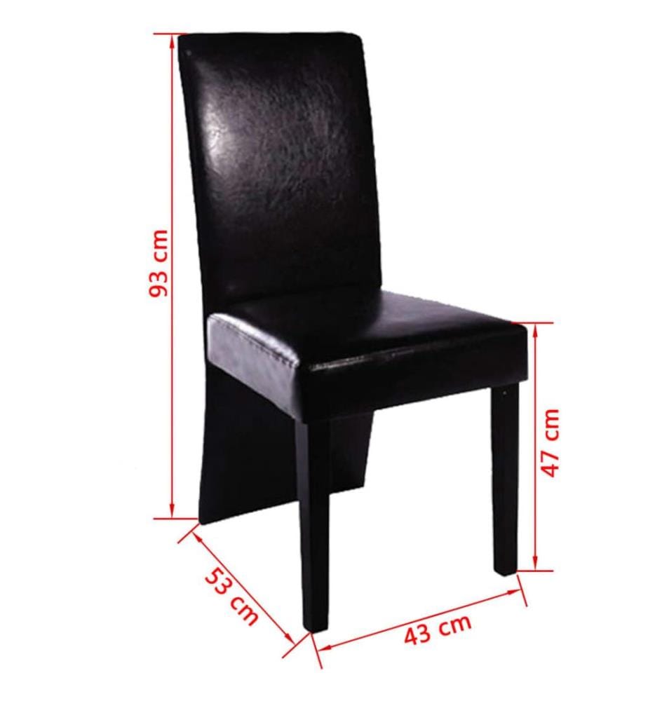 Esszimmerstühle 4 Stk. Schwarz Kunstleder