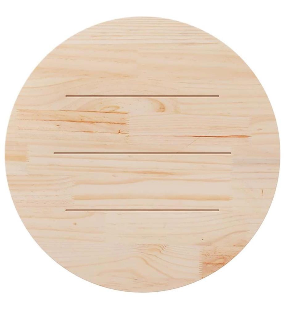 Dessus de table Blanc Ø90x2,5 cm Bois de pin massif