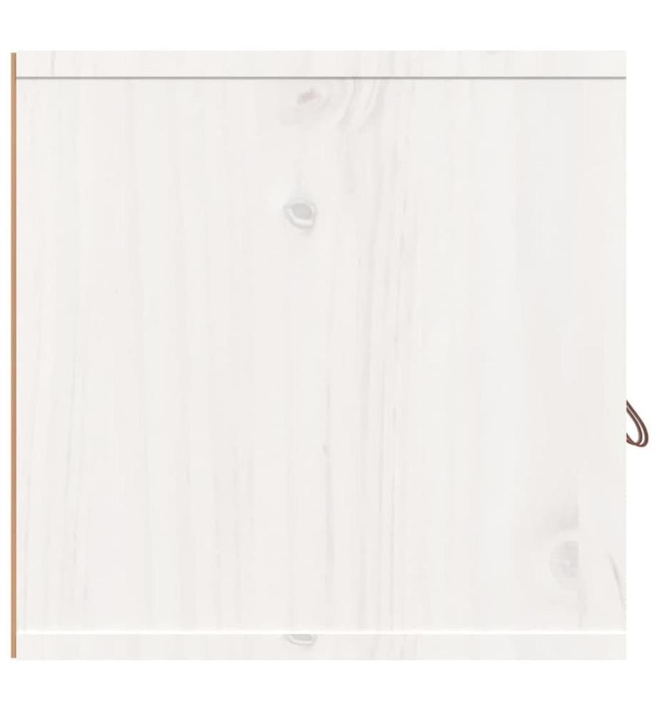 Wandschrank Weiss 80x30x30 cm Massivholz Kiefer
