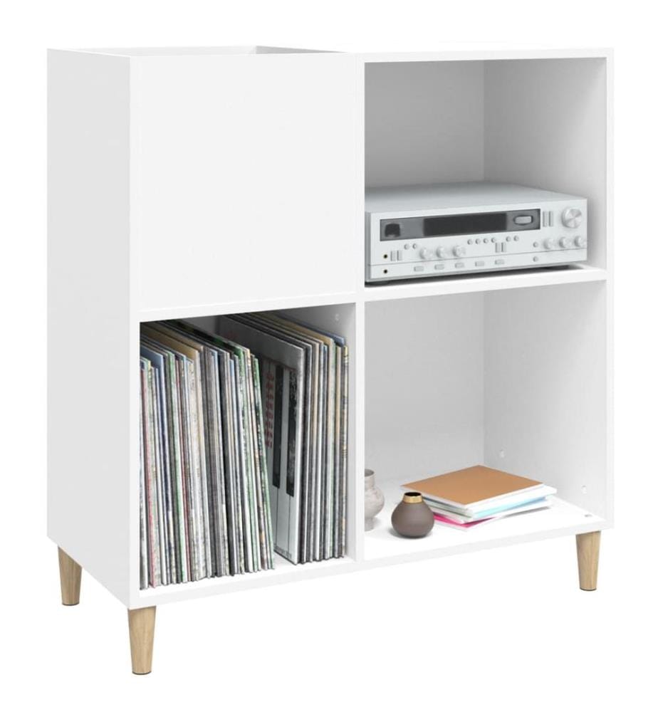 Plattenschrank Weiss 84,5x38x89 cm Holzwerkstoff