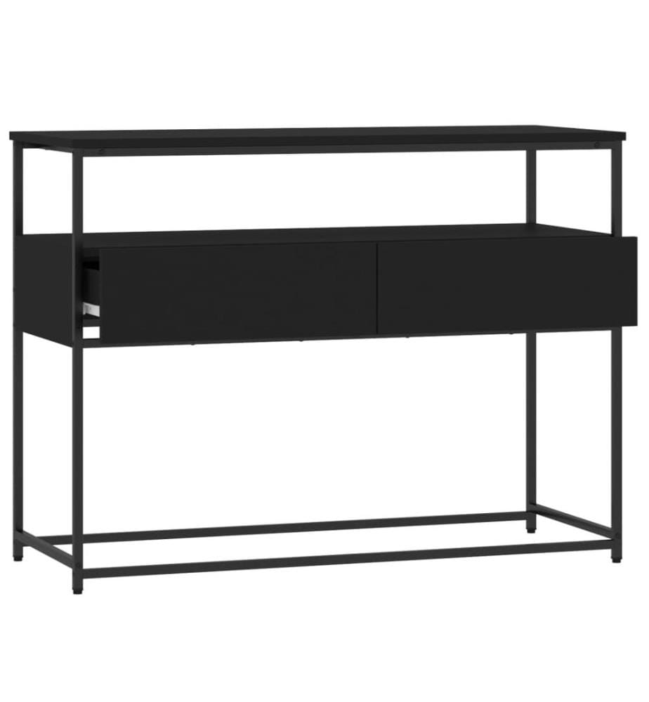 Table console noir 100x40x75 cm bois d'ingénierie