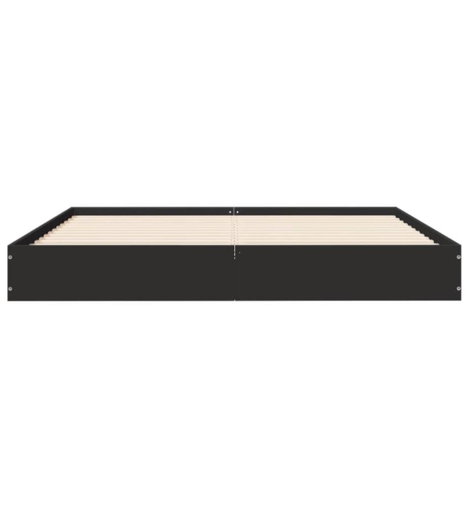 Bettgestell Schwarz 140x200 cm Holzwerkstoff
