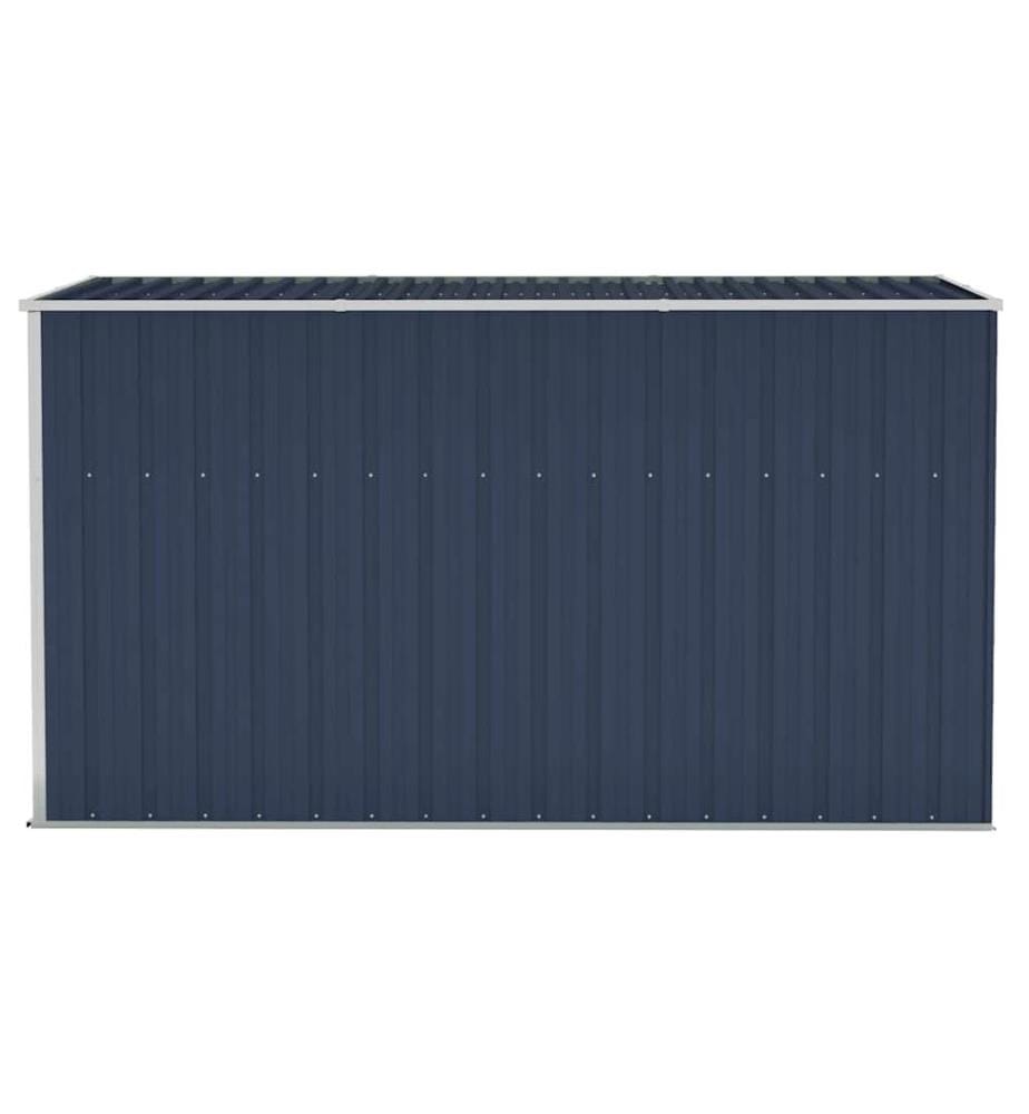 Abri de jardin mural Anthracite 118x288x178 cm Acier