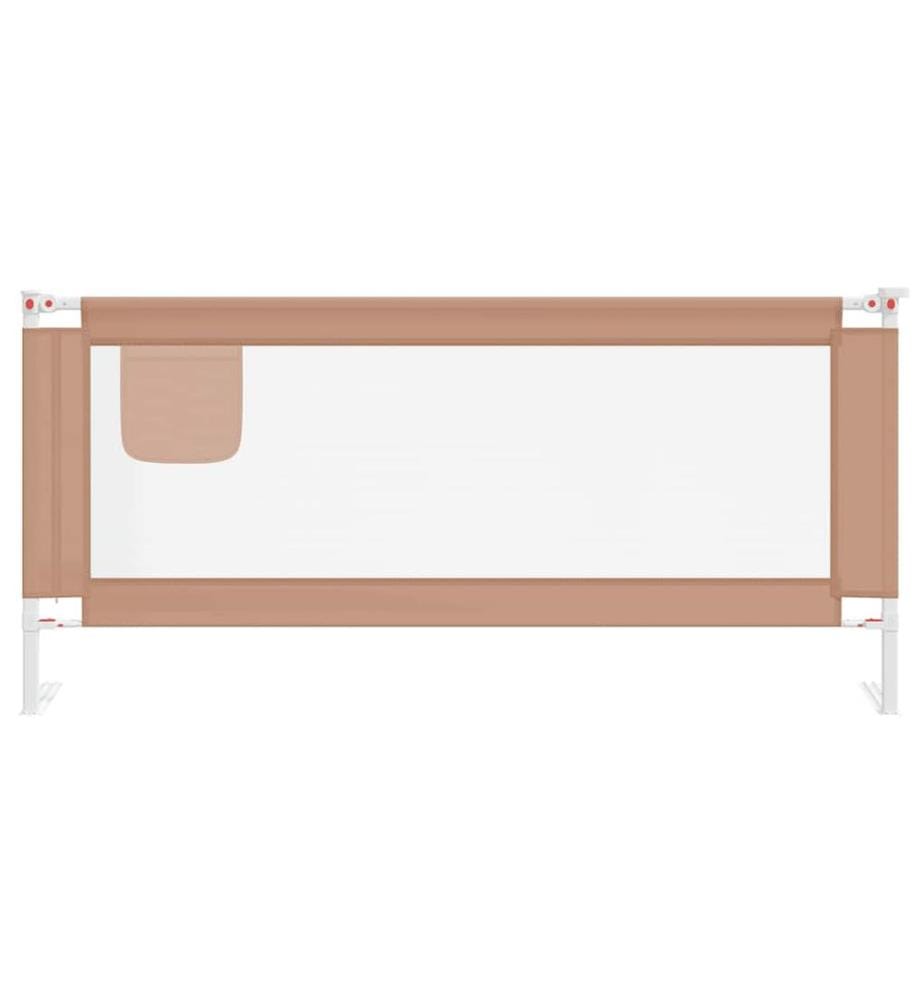 Kleinkind-Bettschutzgitter Taupe 200x25 cm Stoff