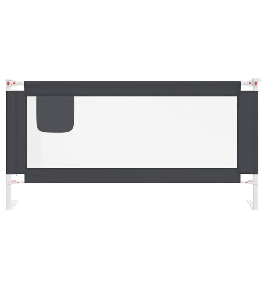 Kleinkind-Bettschutzgitter Dunkelgrau 180x25 cm Stoff