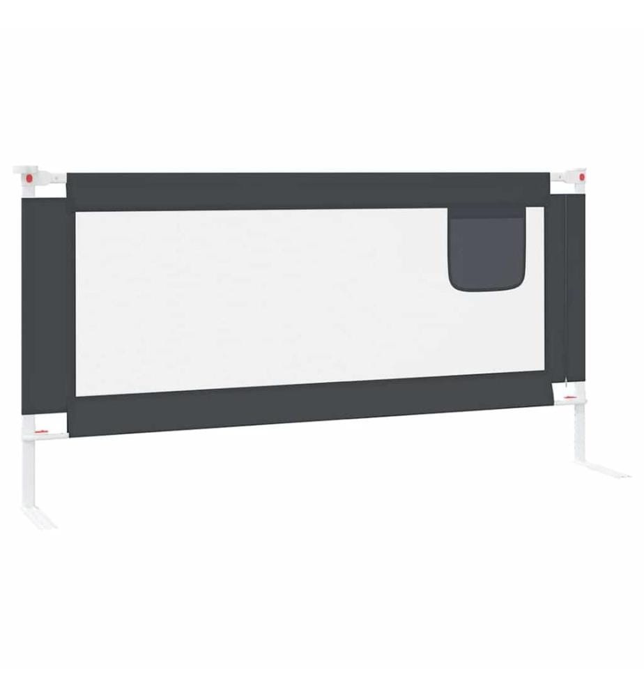 Kleinkind-Bettschutzgitter Dunkelgrau 180x25 cm Stoff