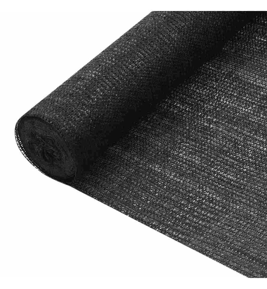 Zaunblende Schwarz 2x25 m HDPE 75 g/m²