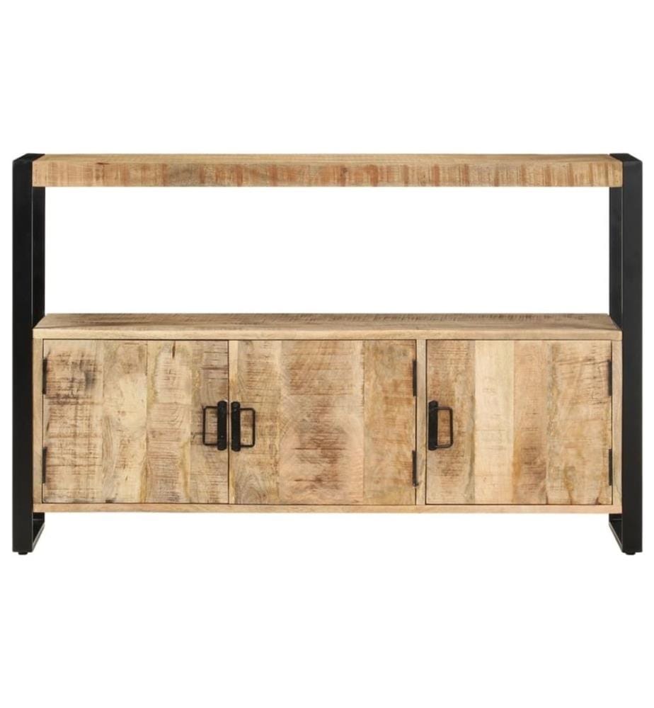 Beistellschrank 120 x 30 x 75 cm Massivholz Mango