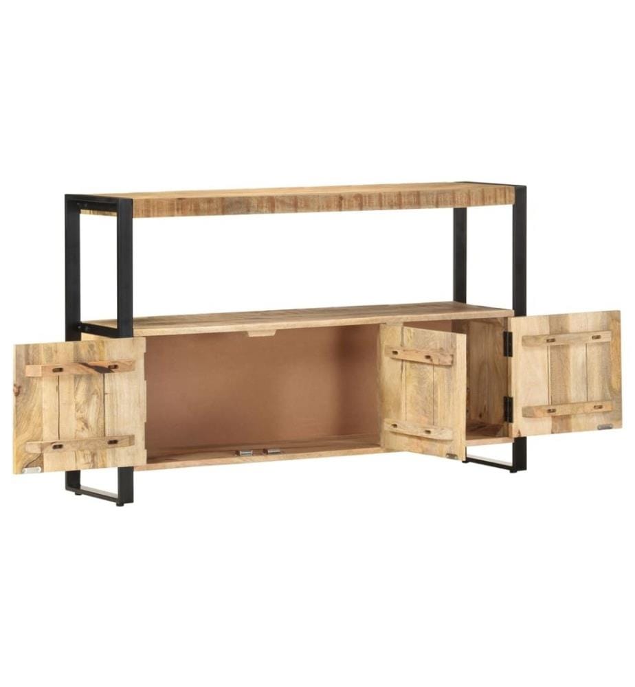 Beistellschrank 120 x 30 x 75 cm Massivholz Mango