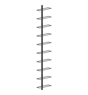 Wand-Weinregal für 10 Flaschen Schwarz Metall