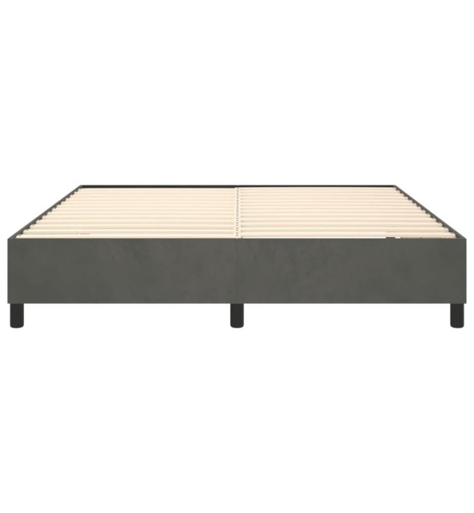 Boxspringbett Dunkelgrau 160x200 cm Samt