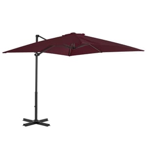 Ampelschirm mit Aluminium-Mast Bordeauxrot 250x250 cm