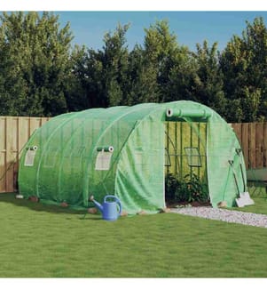 Gewächshaus mit Stahlrahmen Grün 12 m² 4x3x2 m