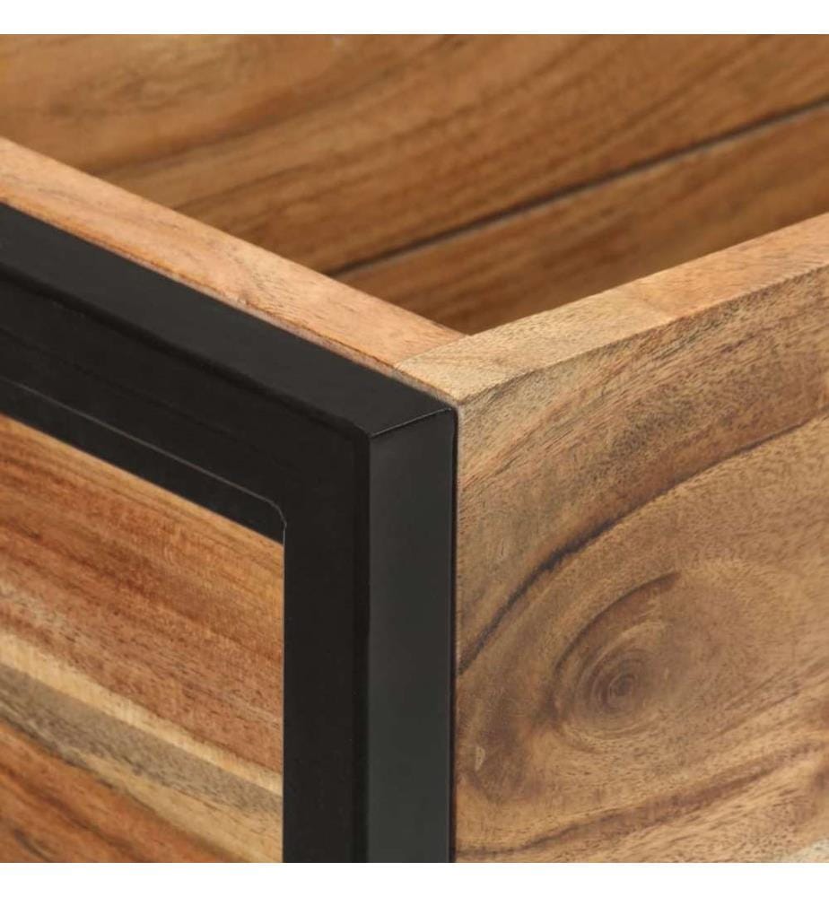 Jardinière 90x20x68 cm Bois massif d'acacia
