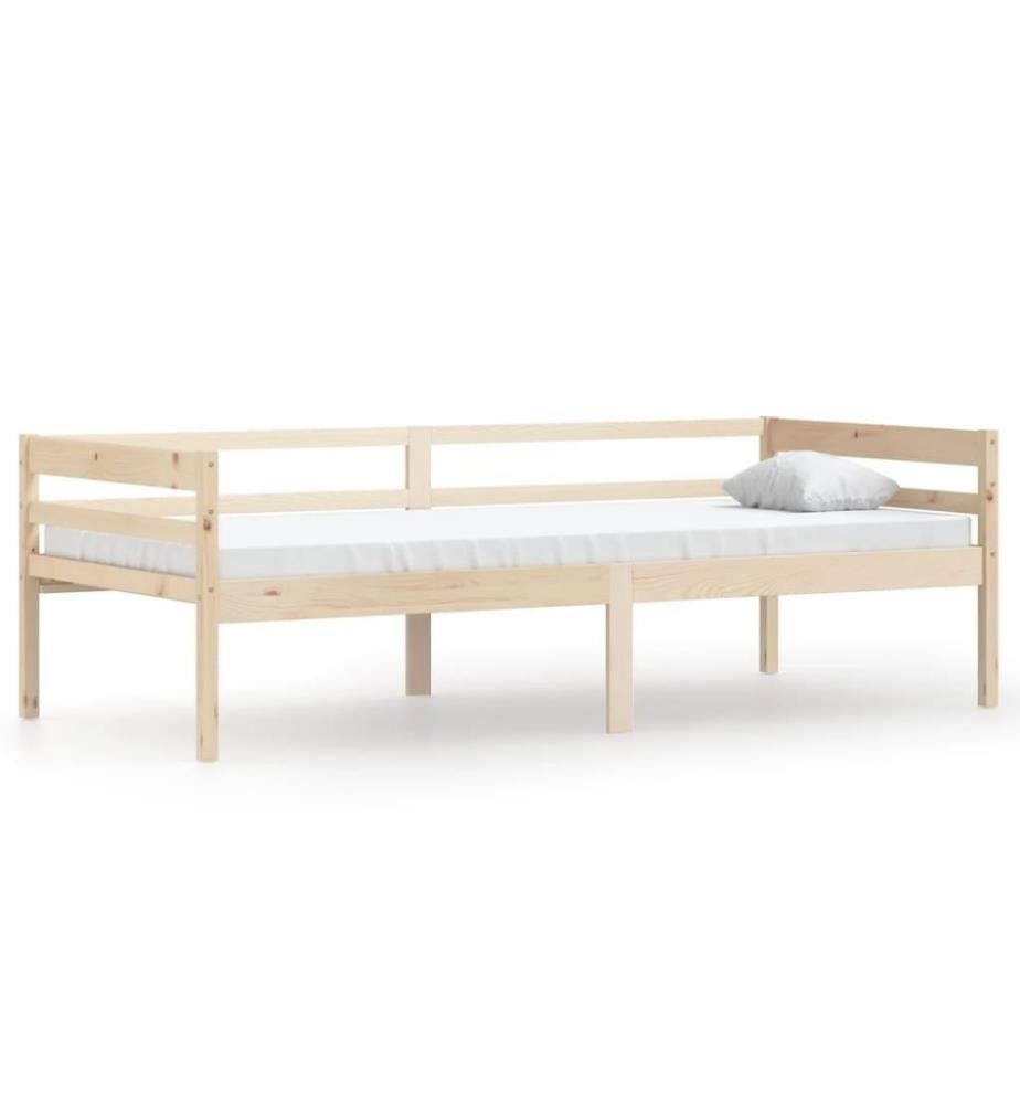 Cadre de lit Bois de pin massif 90x200 cm
