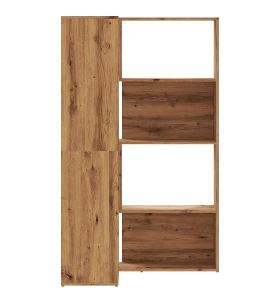 Eck-Bücherregal 4 Etagen Artisan-Eiche 85x85x140 Holzwerkstoff