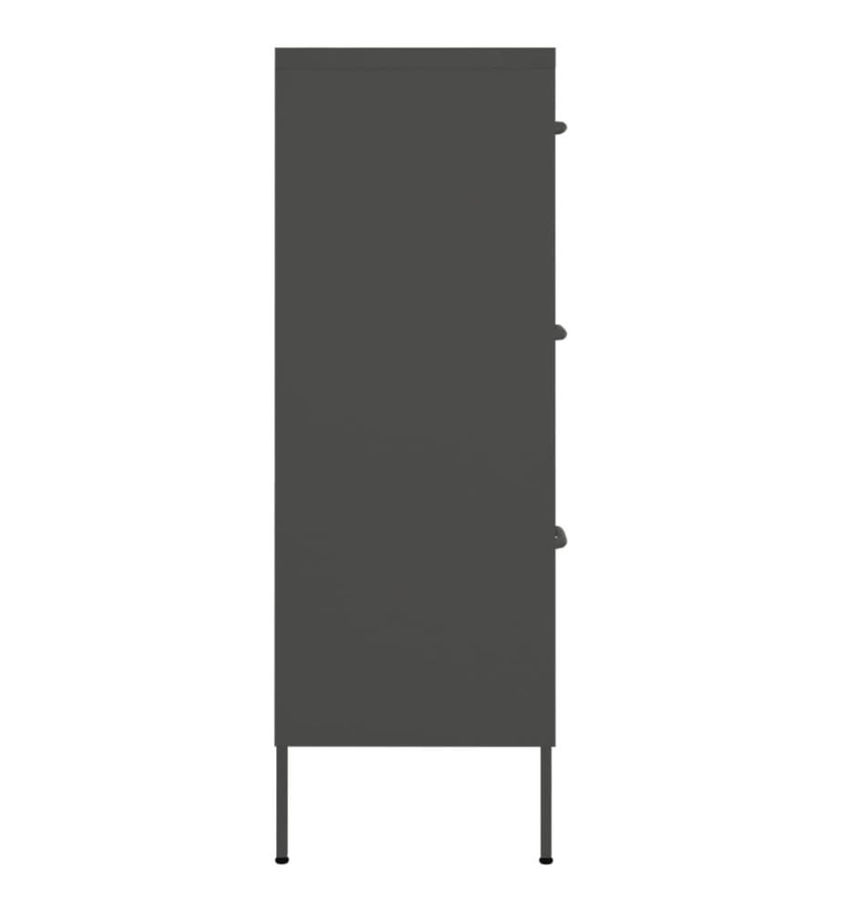 Schubladenschrank Anthrazit 80x35x101,5 cm Stahl
