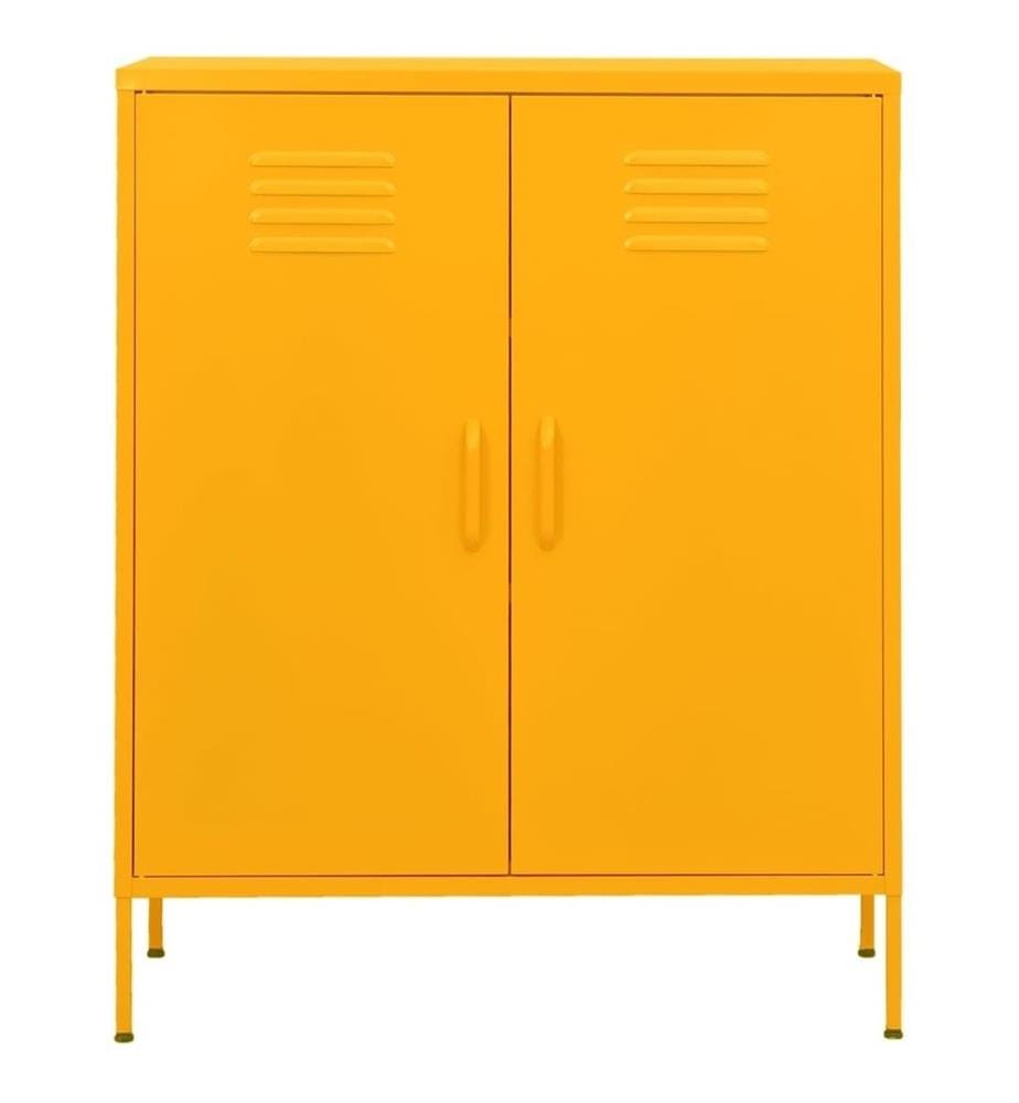Lagerschrank Senfgelb 80x35x101,5 cm Stahl