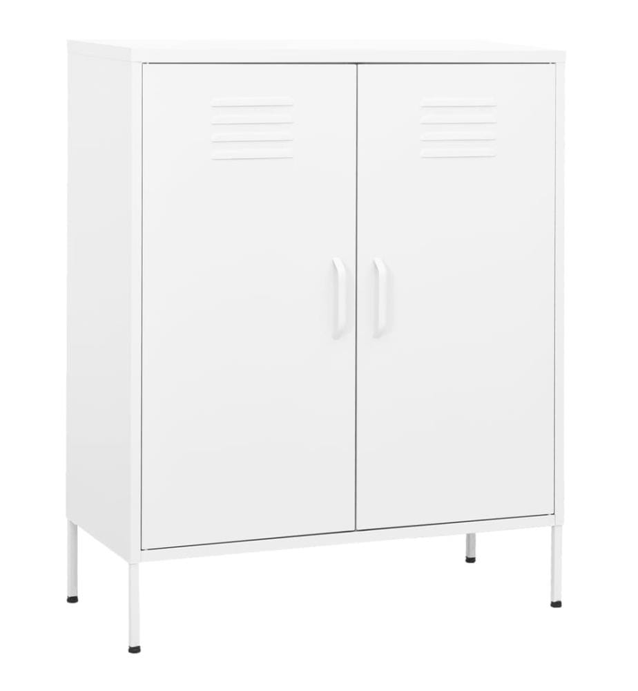 Lagerschrank Weiss 80x35x101,5 cm Stahl