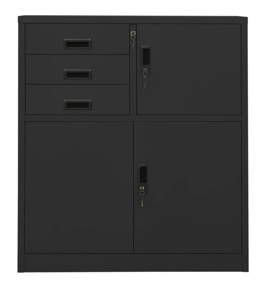 Büroschrank Anthrazit 90x40x102 cm Stahl