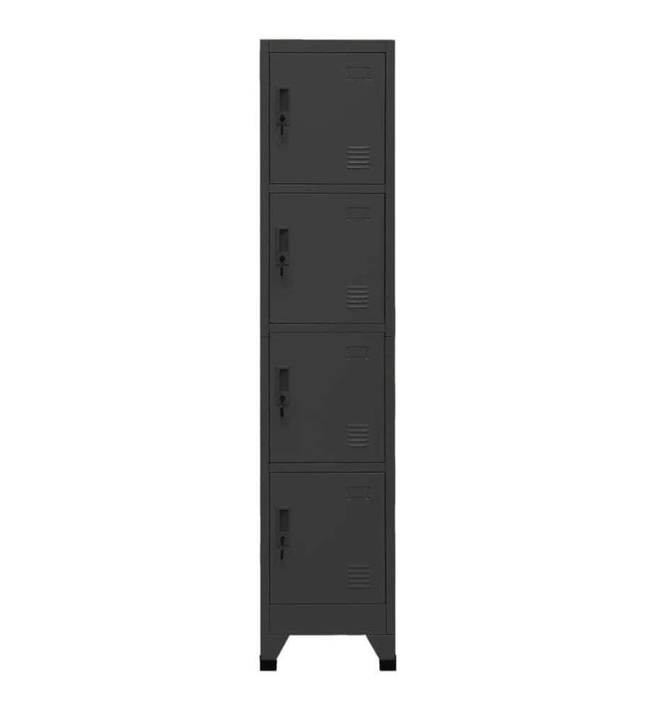 Schliessfachschrank Anthrazit 38x45x180 cm Stahl