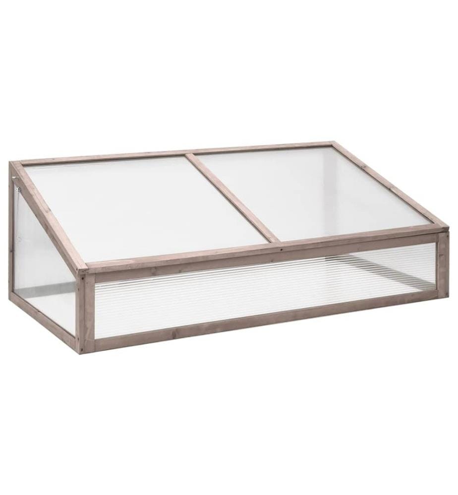 Gewächshaus Grau 110x58,5x39 cm Tannenholz