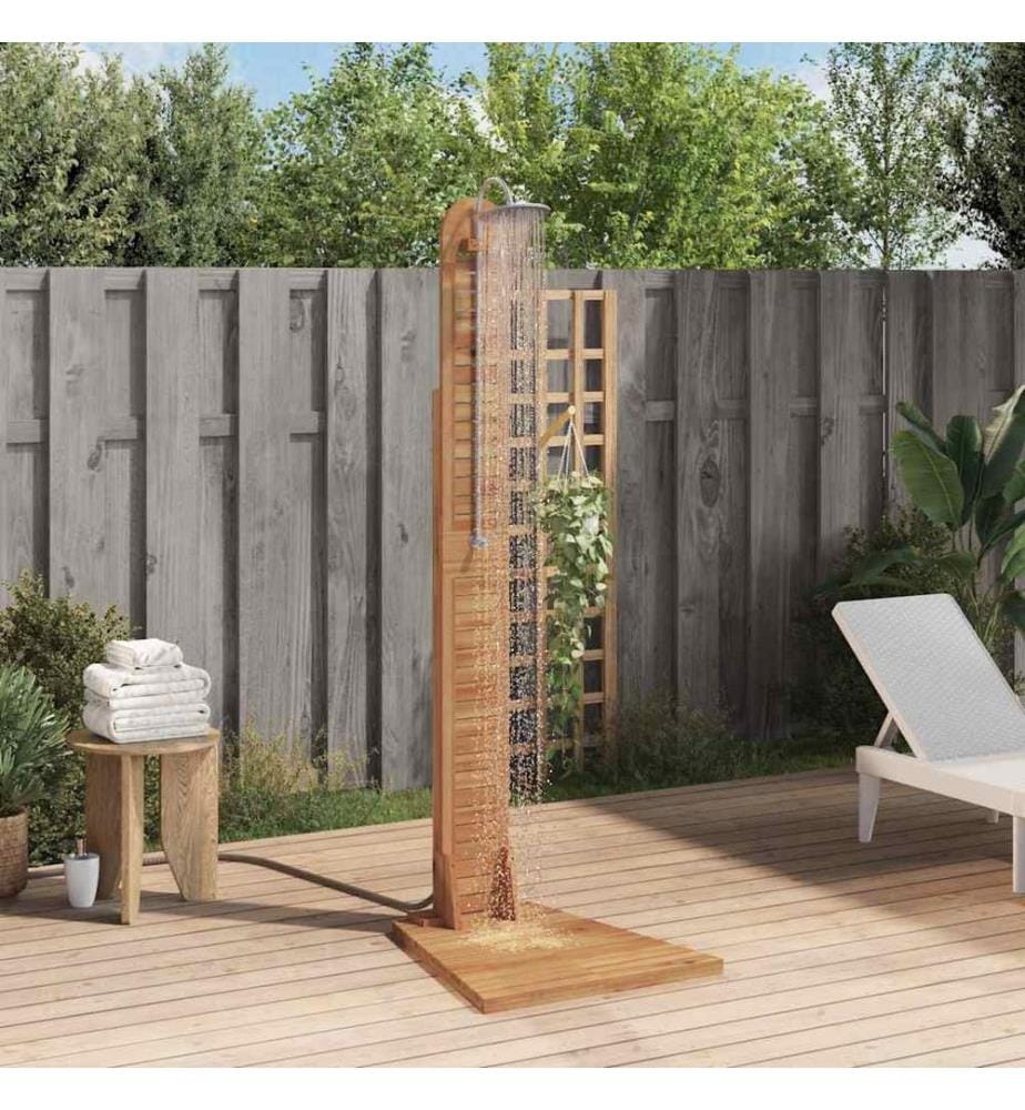 Douche de jardin teck massif 70x75x204 cm