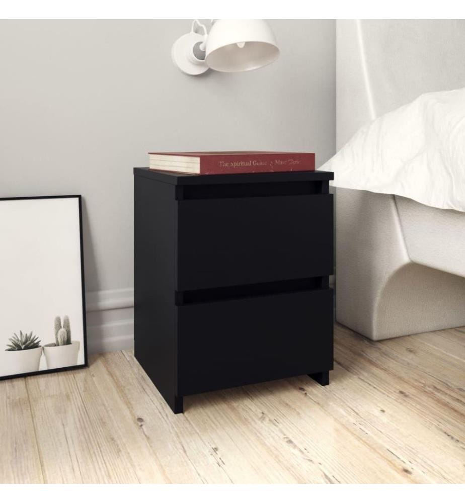 Nachttische 2 Stk. Schwarz 30×30×40 cm Holzwerkstoff