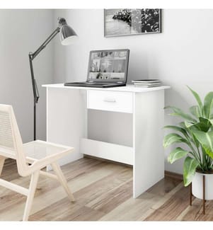 Schreibtisch Weiss 100x50x76 cm Holzwerkstoff