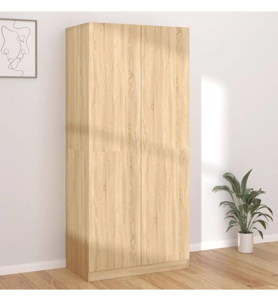 Kleiderschrank Sonoma-Eiche 90x52x200 cm Holzwerkstoff