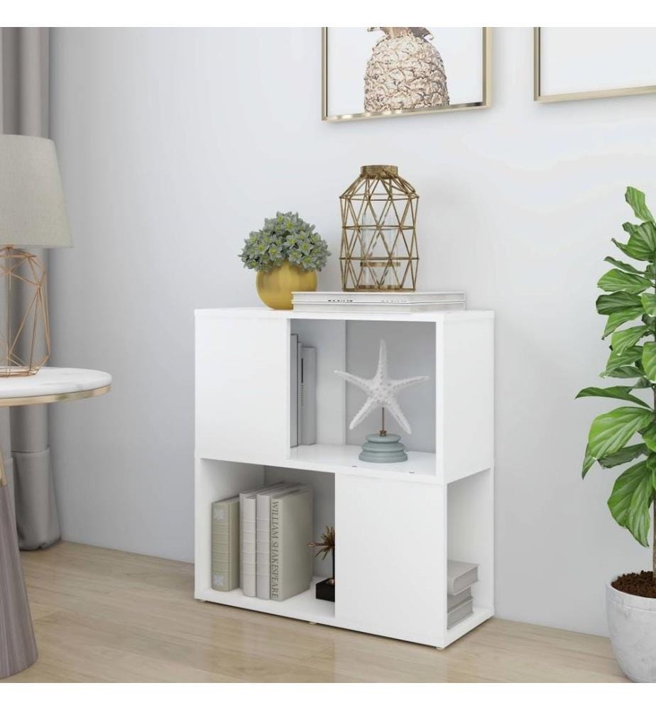 vBücherregal Weiss 60x24x63 cm Holzwerkstoff