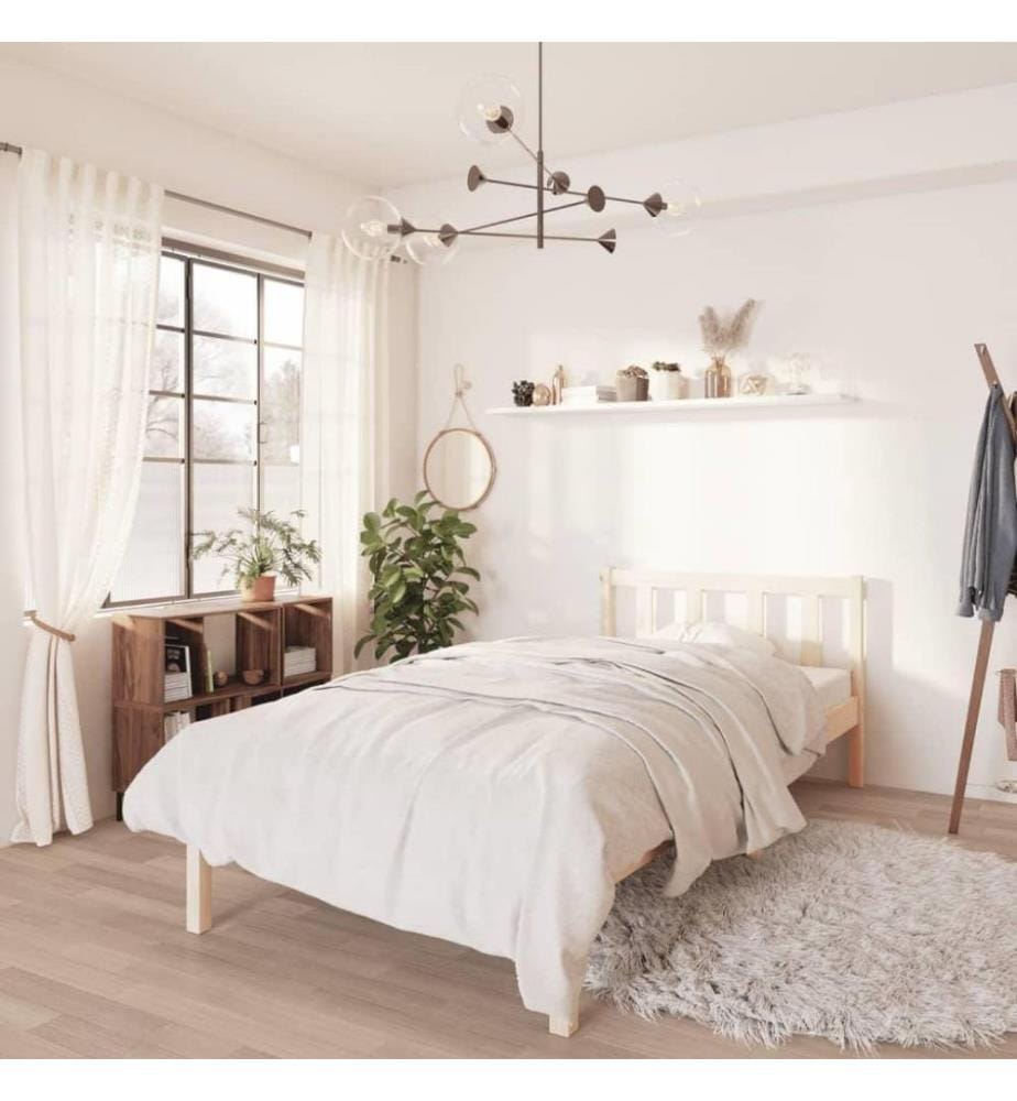 Cadre de lit Bois de pin massif 90x200 cm