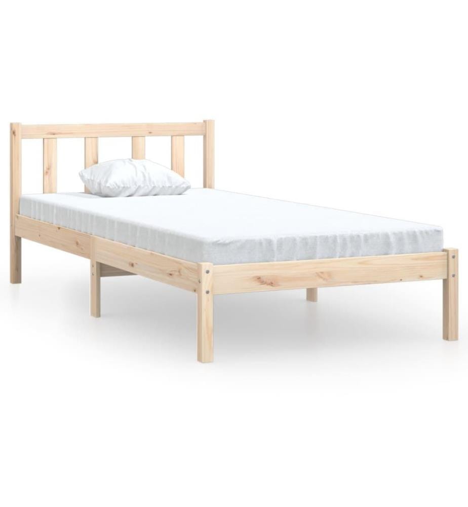Cadre de lit Bois de pin massif 90x200 cm