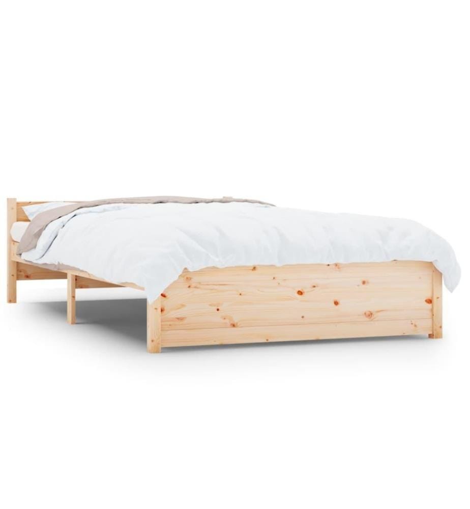 Cadre de lit Bois massif 140x200 cm